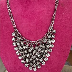 Dazzling Silver Crystal Necklace